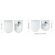 Duravit Starck 3 Wall Mounted Compact WC, Invisible fixing 222709000