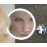 LED illuminated 3x magnifying mirror with rocker switch