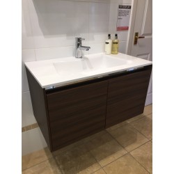 Ex Display Madsion 82cm Rosewood Two Door Vanity