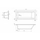 Quadra 170x75cm Single End bath