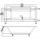 Quadra 170x70cm Double End bath