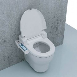 Rimless Back to wall pan with SmartPlus Shower Toilet Seat