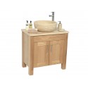 Set 2C Two Door Oak Vanity 