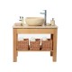 Set 2 Open Oak Vanity 90cm