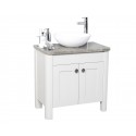 Set 2CP Painted Two Door Oak Vanity 