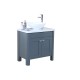 Set 2CP Painted Two Door Oak Vanity 