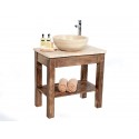 Set 2 Open Oak Vanity Antique Waxed