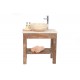 Set 2 Open Oak Vanity Antique Waxed