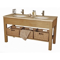 Set 4 Open Oak Vanity Walnut 152cm