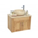 Set 10 Wall Hung Oak Vanity 75CM