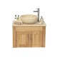 Set 10 Wall Hung Oak Vanity 75CM