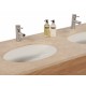 Set 12 Oak Open Shelf Vanity 152CM