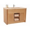 Set 12 Oak Open Shelf Vanity 120CM
