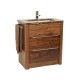 Set 13 Walnut Two Drawer Vanity 75CM