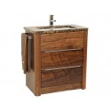 Set 13 Walnut Two Drawer Vanity 75CM