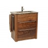 Set 13 Walnut Two Drawer Vanity 75CM