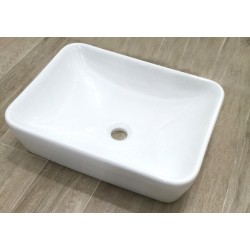 Project Ceramic Rectangular White Countertop Bowl