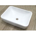 Project Ceramic Rectangular White Countertop Bowl