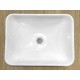 Project Ceramic Rectangular White Countertop Bowl