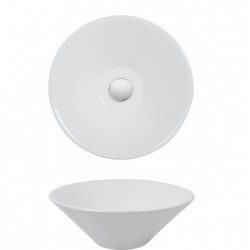 Ceramic Cone White Countertop Bowl