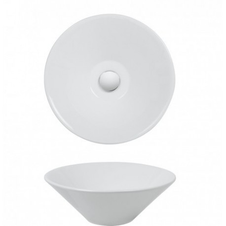 Ceramic Cone White Countertop Bowl