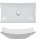 Ceramic Form White Countertop Bowl no tap ledge