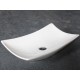 Ceramic Form White Countertop Bowl no tap ledge