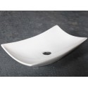 Ceramic Form White Countertop Bowl no tap ledge