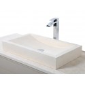 Style 9 Rectangular Ice Beige Stone Basin