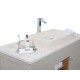 Style 9 Rectangular Ice Beige Stone Basin