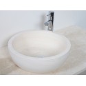 Style 5 Hand Crafted Ice Beige Stone Bowl(Dia 42cm Height 15cm)