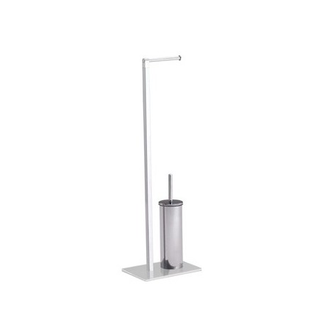 Squares Free Standing Roll Holder with Toilet Brush