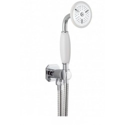 Henbury shower handset, wall outlet and hose - Chrome