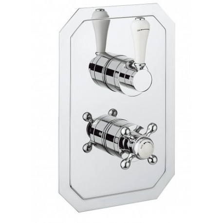 Henbury XL Thermostatic Shower Valve - Traditional Round One Way Mixer 