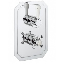Henbury XL Thermostatic Shower Valve - Traditional Round Two Way Mixer 