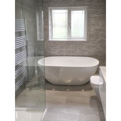 Strata Grey Tiled bathroom