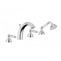 Crystal 4 Hole bath mixer with shower